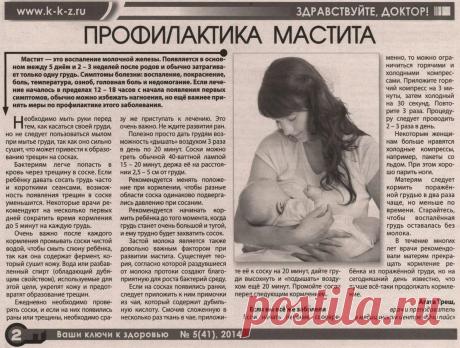 Профилактика мастита