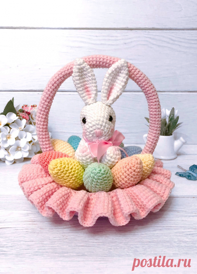 PDF Пасхальный декор крючком. FREE crochet pattern; Аmigurumi animal patterns. Амигуруми схемы и описания на русском. Вязаные игрушки и поделки своими руками #amimore - Пасха, заяц, зайчик, пасхальные украшения, кролик, зайчонок, зайка, крольчонок.