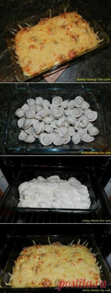 Пельмени в духовке, супер быстрый обед,