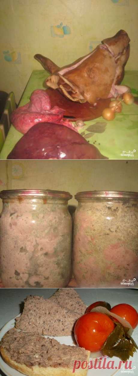Паштет из свиной головы - пошаговый кулинарный рецепт на Повар.ру