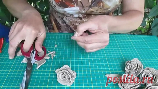 Розы из яичного лотка своими руками!