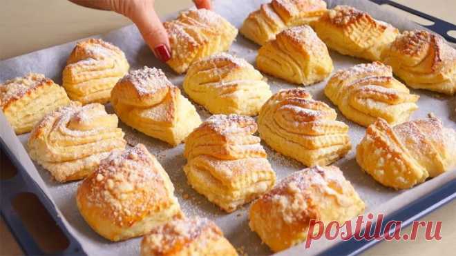 Бесподобные СЛОИСТЫЕ БУЛОЧКИ Из Ночного теста! Вкусные и Готовятся просто! На завтак и к чаю!