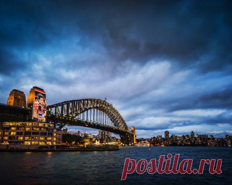 Скачать обои sydney, harbour, bridge, night, australia, раздел город в разрешении 1280x1024