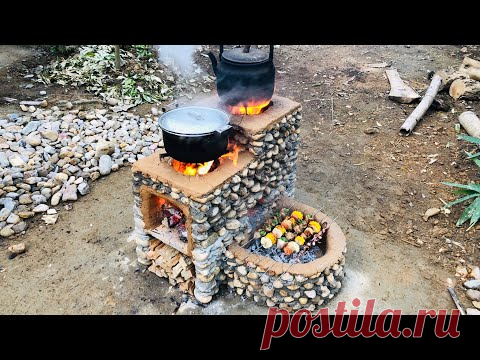 Amazing! Technology For Building Smart Firewood Stove + BBQ 3 in 1Wood Stove