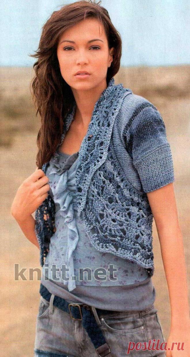 Болеро с ажурной каймой | knitt.net | Все о вязании