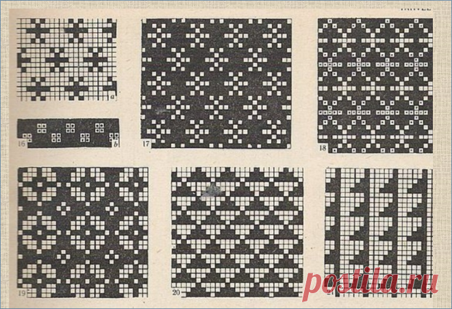 100 простых схем для жаккарда - вязание спицами | ЖАККАРДос | Яндекс Дзен