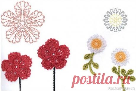 Аппликации крючком. Схемы | Вязаные крючком аксессуары