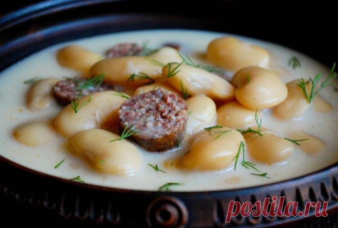 ДОМАШНЯЯ КУХНЯ КАРПАТ - Підбивана пасуля з пікницею (Суп с фасолью и колбасой)