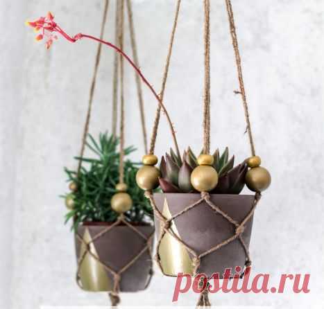 Своими руками ...плетёное кашпо / Мастер-классы / Burdastyle