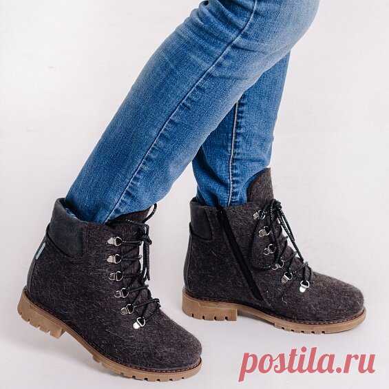 «Войлочные ботинки женские 