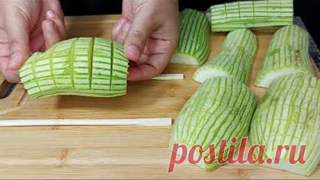 Хозяйка из Индии научила меня так вкусно готовить кабачки, вкуснее мяса! Быстро и просто рецепт.