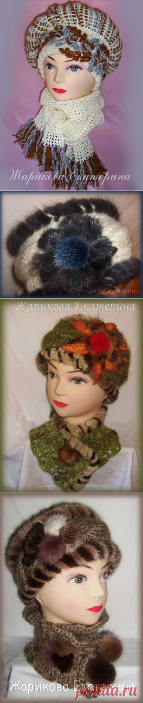 Шапочки, шарфы, накидки, шали.
