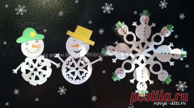 Красивые снежинки из бумаги