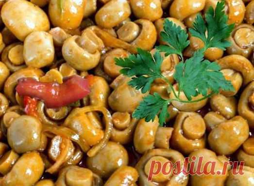 Вкусные и ароматные шампиньоны по-корейски