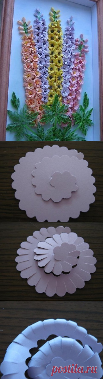 Цветы из бумаги: дельфиниумы — Сделай сам, идеи для творчества - DIY Ideas