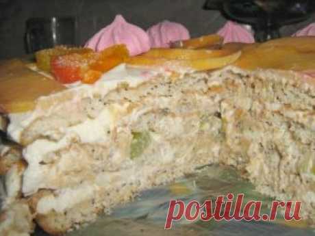 Быстрый торт творожно-фруктовый рецепт с фото - 1000.menu