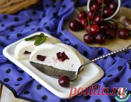 Творожный мусс с вишнёвым желе – кулинарный рецепт