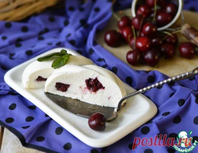 Творожный мусс с вишнёвым желе – кулинарный рецепт