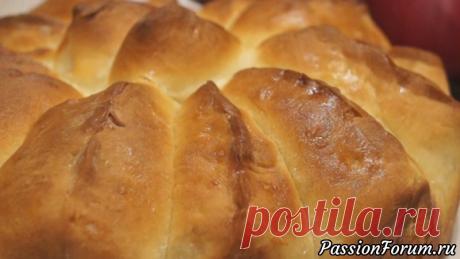 Яблочный Пирог "Ломтик". Отрывной пирог с нежными булочками лепестками