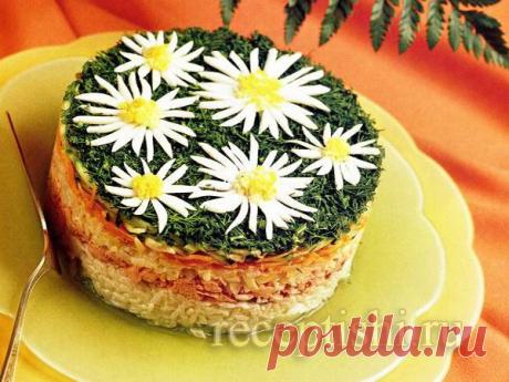 Салат Ромашки с горбушей | Кулинарные рецепты с фото на Рецептыши.ру