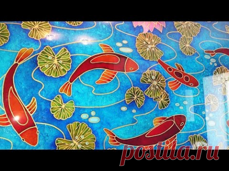 Витражное панно «Рыбы»