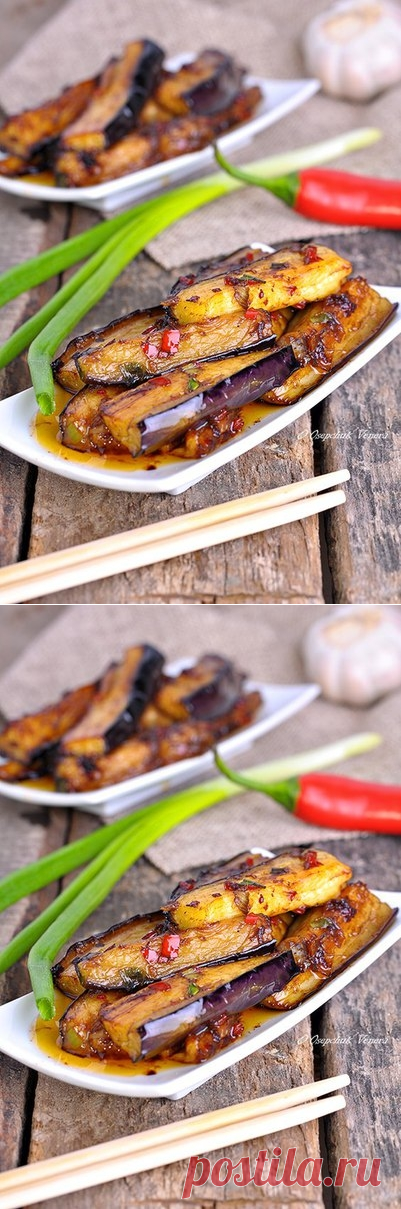 Как приготовить баклажаны в остром чесночном соусе, по-китайски. - рецепт, ингридиенты и фотографии