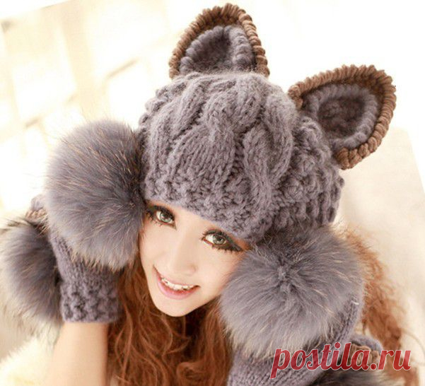 2014 Autumn and winter freeshipping Wool knitted fashion cat design artificial fur cap only Women fashion accessories-in Skullies & Beanies from Apparel & Accessories on Aliexpress.com | Alibaba Group