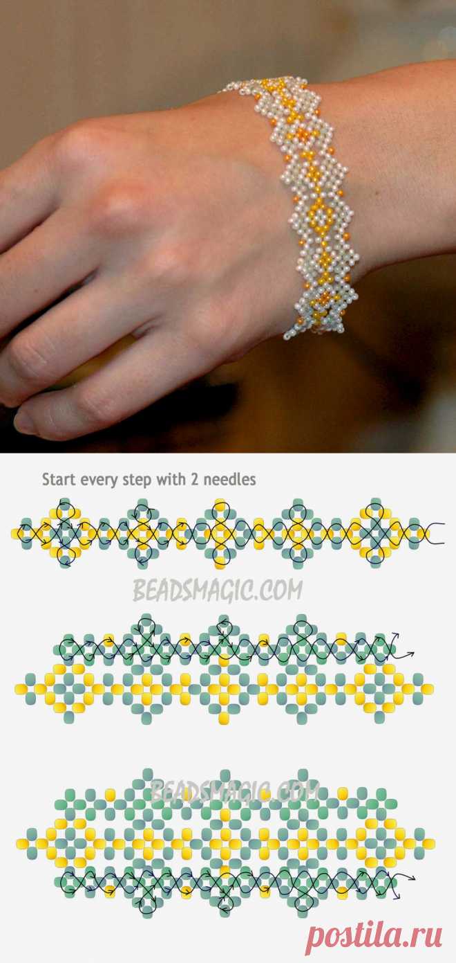 Free pattern for bracelet Teresa | Beads Magic