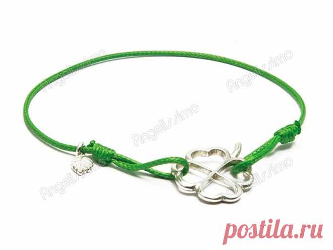Браслет веревочный "Клевер" от Amorem