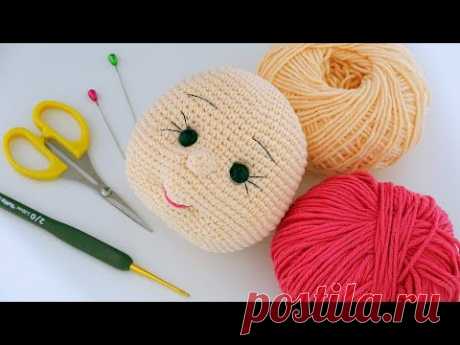 AMİGURUMİ YÜZ ŞEKİLLENDİRME!- Ağız ve Göz Çukuru, Kirpik ve Kaş Yapımı - Amigurumi Face Shaping