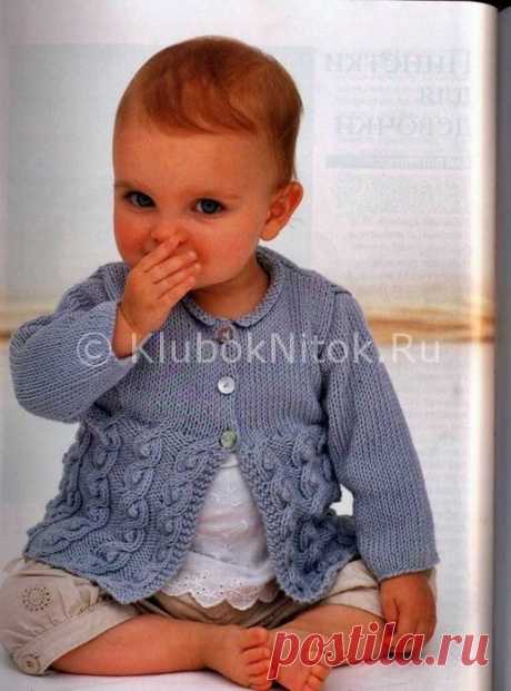 Жакет с узором из кос | Вязание для девочек | Вязание спицами и крючком. Схемы вязания.