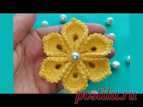 Цветок вязаный крючком/crochet flower
