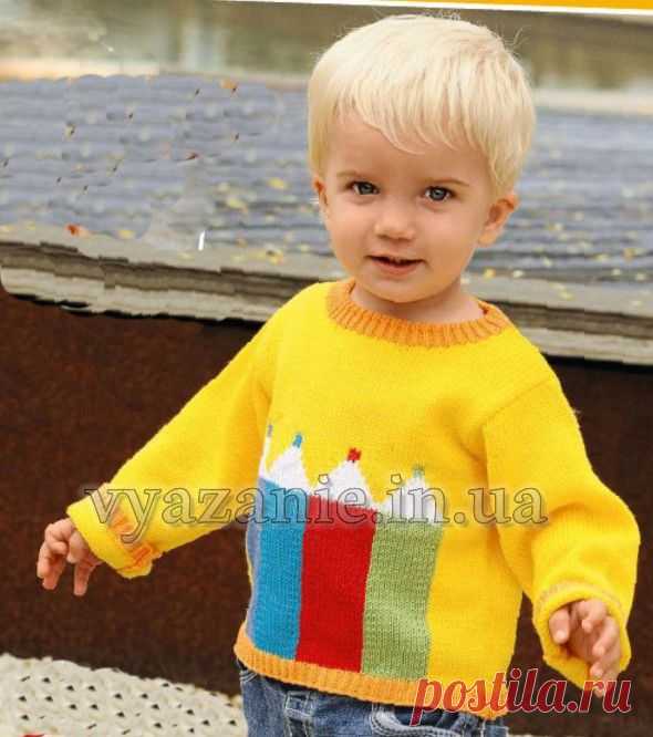 Джемпер с карандашами для мальчика
