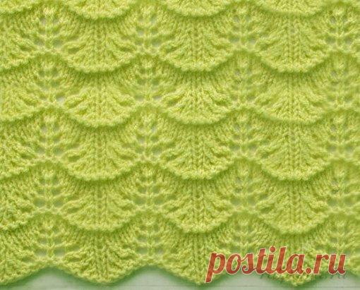 Узор спицами «Волны»
схема по ссылке:        http://ru4kami.ru/vyazhem-uzory/1394-uzor-spicami-volny.html