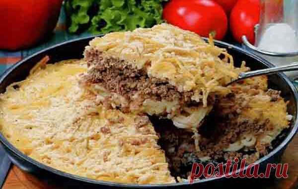 Лапшевник с мясом - Кулинарные рецепты 