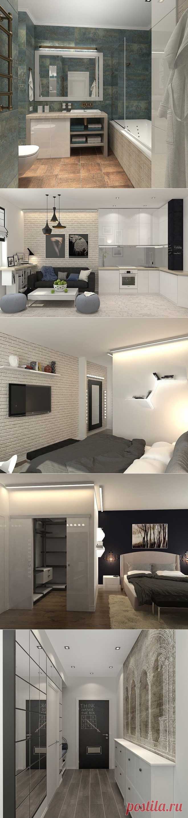 Дизайн маленькой квартиры (48 кв.м.)