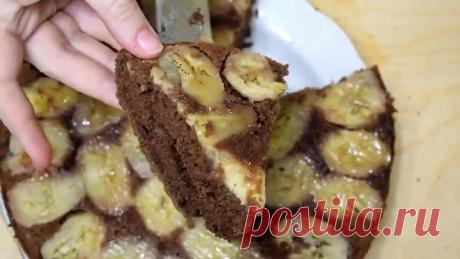 карамельный пирог с бананами