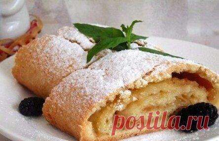 Песочный штрудель с яблоками