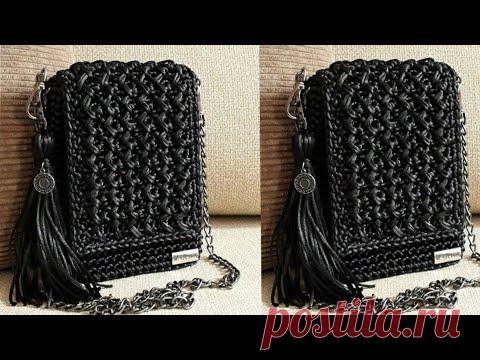 شنطة موبايل كروشيه/جراب موبايل كروشيه/Crochet mobile bag