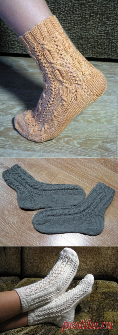 Ажурные носочки. Схемы