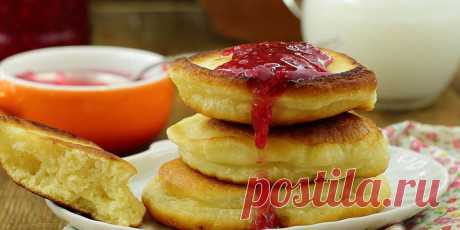 Вкусные пышные оладьи на кефире