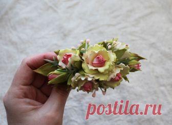 Создаем цветочную заколку из фоамирана: публикации и мастер-классы – Ярмарка Мастеров