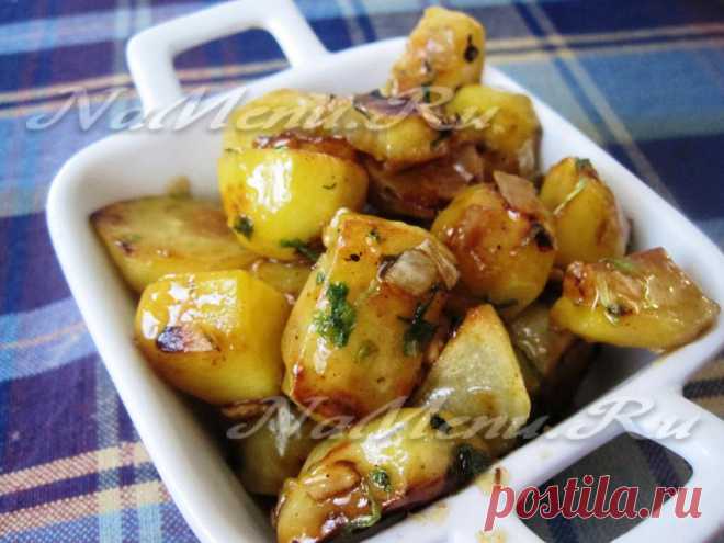 Картофель в карамели Картофель в карамели. Очень вкусное и необычное блюдо - картофель в карамели. Наверняка вы никогда не пробовали что-либо подобное.