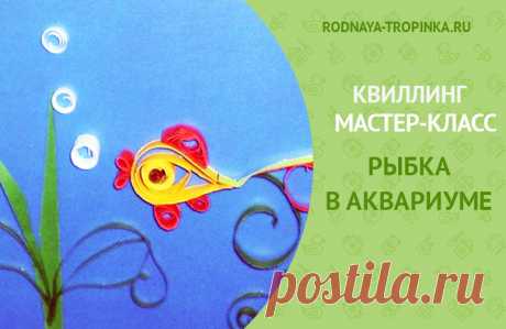 Рыбка в аквариуме: квиллинг для детей Сегодня мы с детьми сделаем необычную поделку. Это панно — аквариум в технике квиллинг. В нашем аквариуме будет плавать золотая рыбка, выполненная из полосок бумаги. Мастер-класс будет интересен детям с 4 лет и старше. Малыши делают поделку с помощью взрослых, дети постарше смогут справиться  с ней самостоятельно. Как сделать поделку — аквариум с рыбкой из …