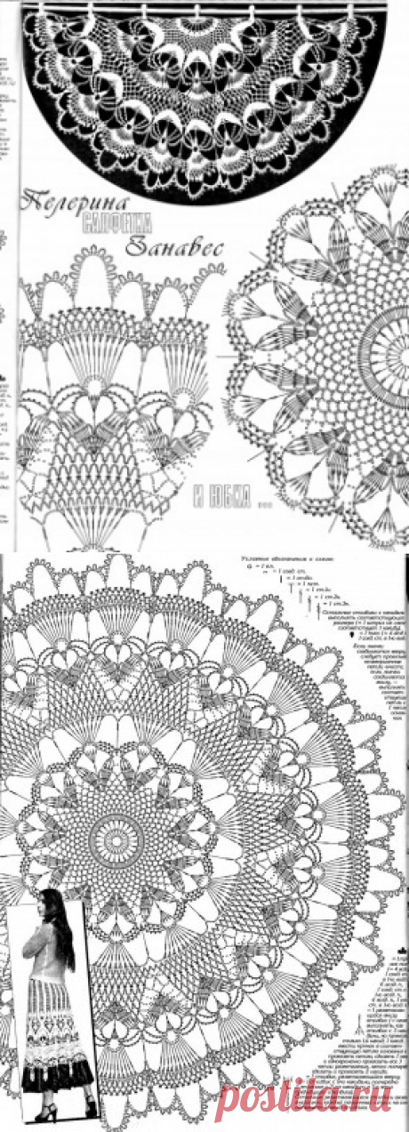 Пелерина, салфетка, занавес и юбка