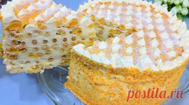 Вкуснее Медовика и Наполеона. Мгновенный домашний торт, который не требует пропитки