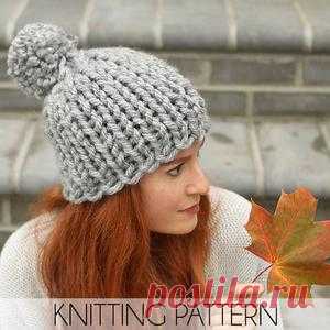 Flat Knit Chunky Hat Knitting Pattern – Gina Michele Knitting
