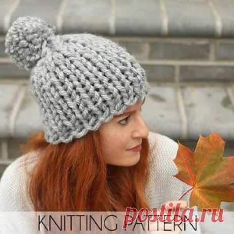 Flat Knit Chunky Hat Knitting Pattern – Gina Michele Knitting