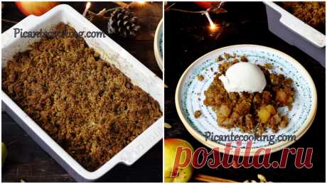Грушево-яблучний крісп з морозивом | Picantecooking