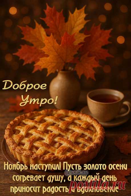 открытки с добрым утром начало ноября
